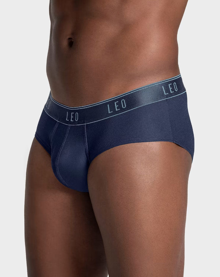 Leonisa Leo Ultra-Light Brief with Ergonomic Pouch - Dark Blue