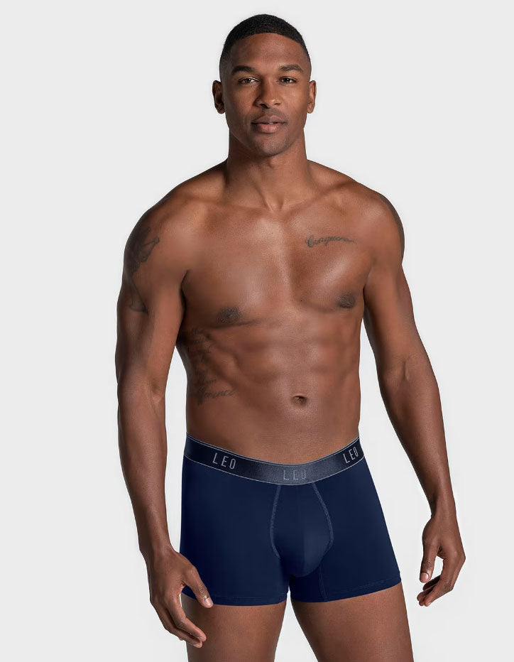Leonisa Leo Microfiber Trunk with Ergonomic Pouch - Dark Blue