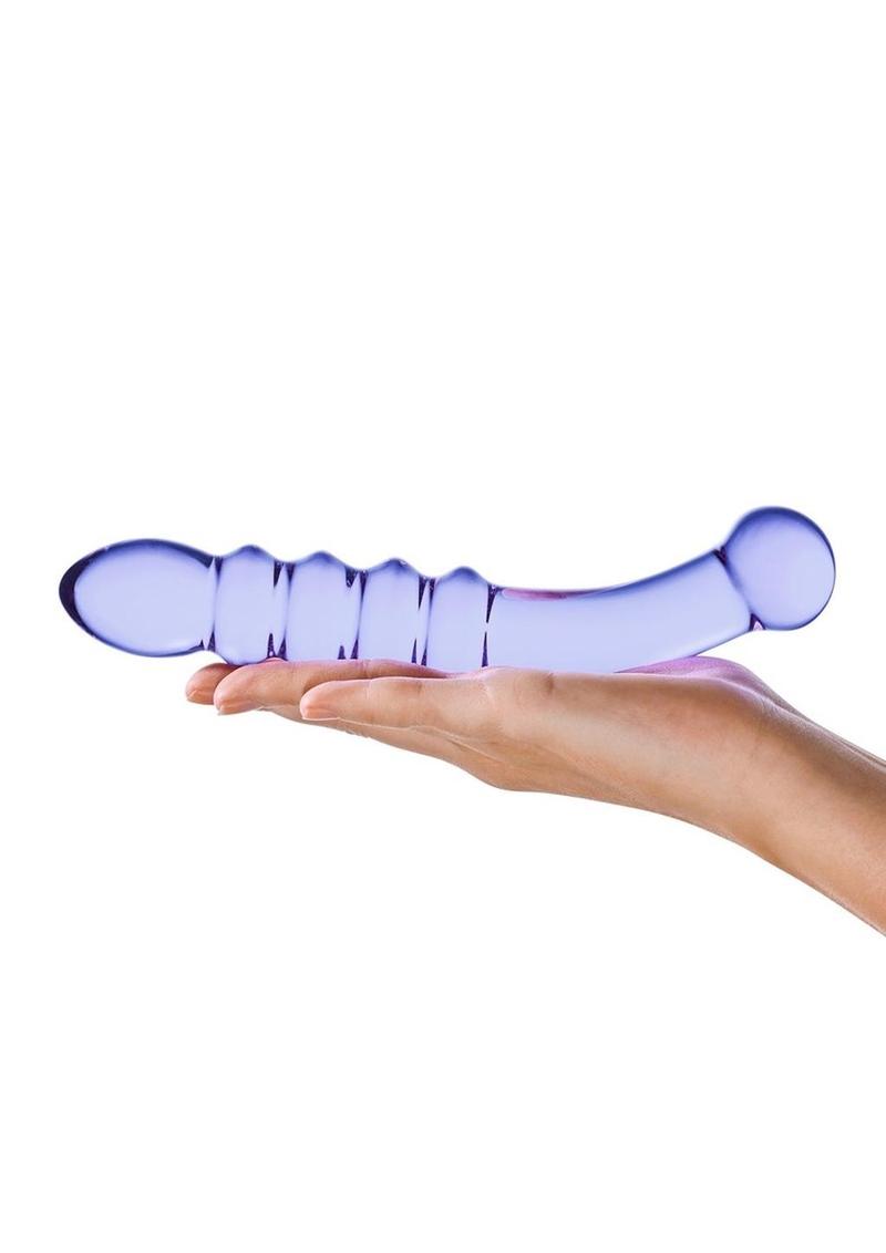 Glas 9" Purple Rain Ribbed Dildo - CLEARANCE