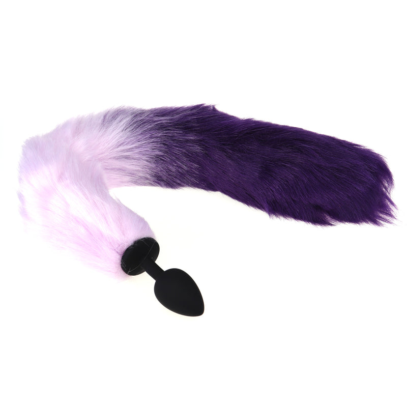 J's Playhouse® Maison Derriere Fox Butt Plug Black Purple - Asst. Sizes Available