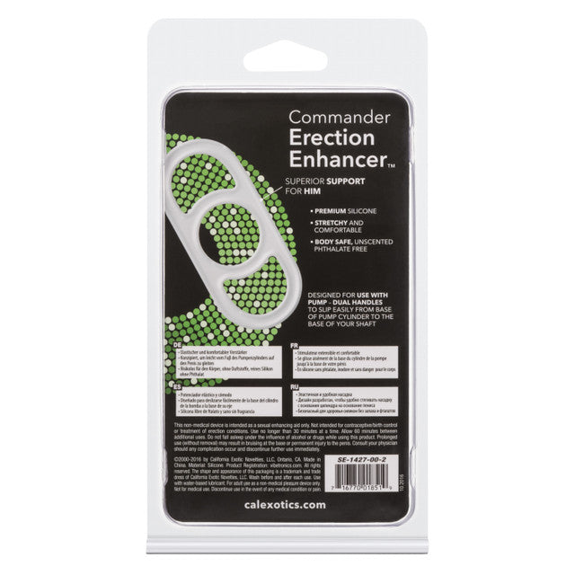 CalExotics Commander Erection Enhancer Silicone Cock Ring - White
