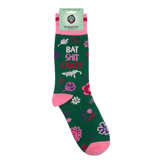 Funatic Bat Shit Crazy Socks - Unisex One Size