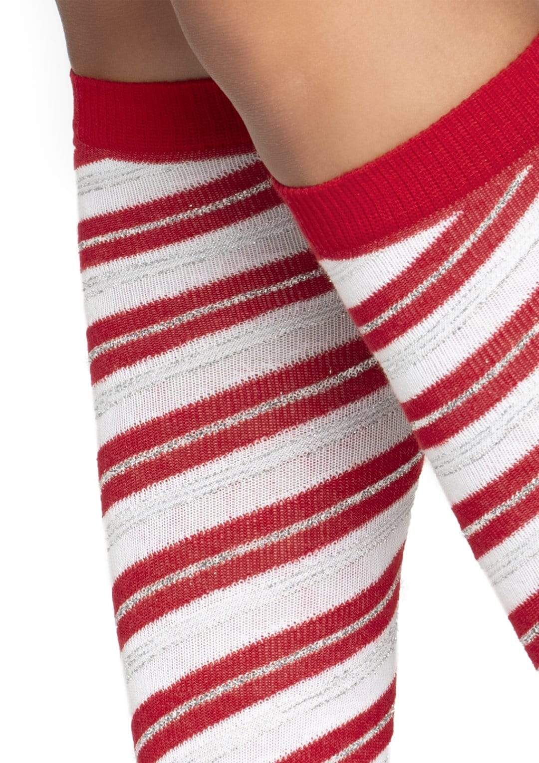 Leg Avenue Krystal Candy Cane Knee Socks