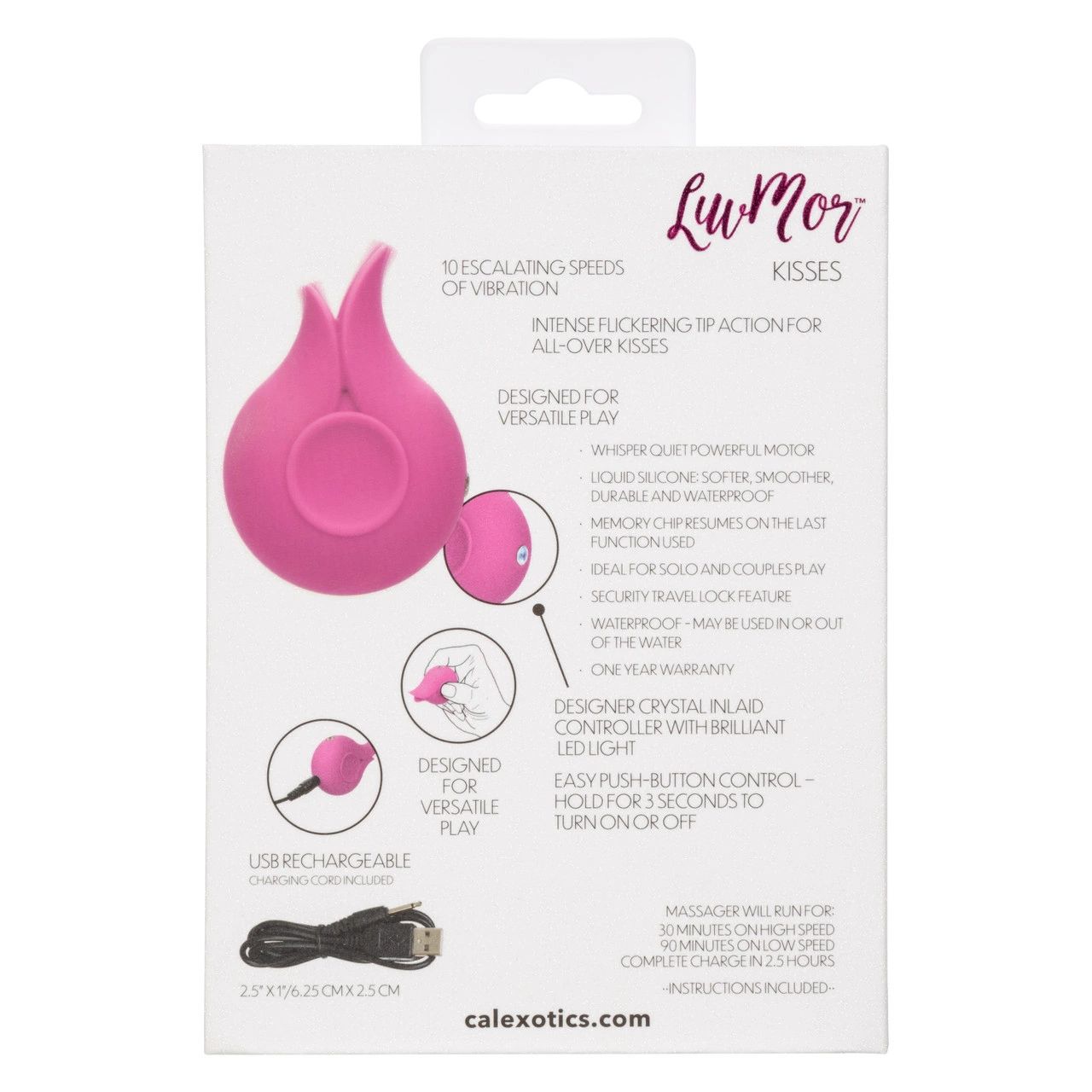 CalExotics LuvMor Kisses Rechargeable Silicone Mini Vibe