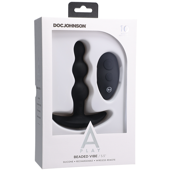 Doc Johnson A-Play Beaded Vibe Silicone Anal Bead Plug - Pick your Color