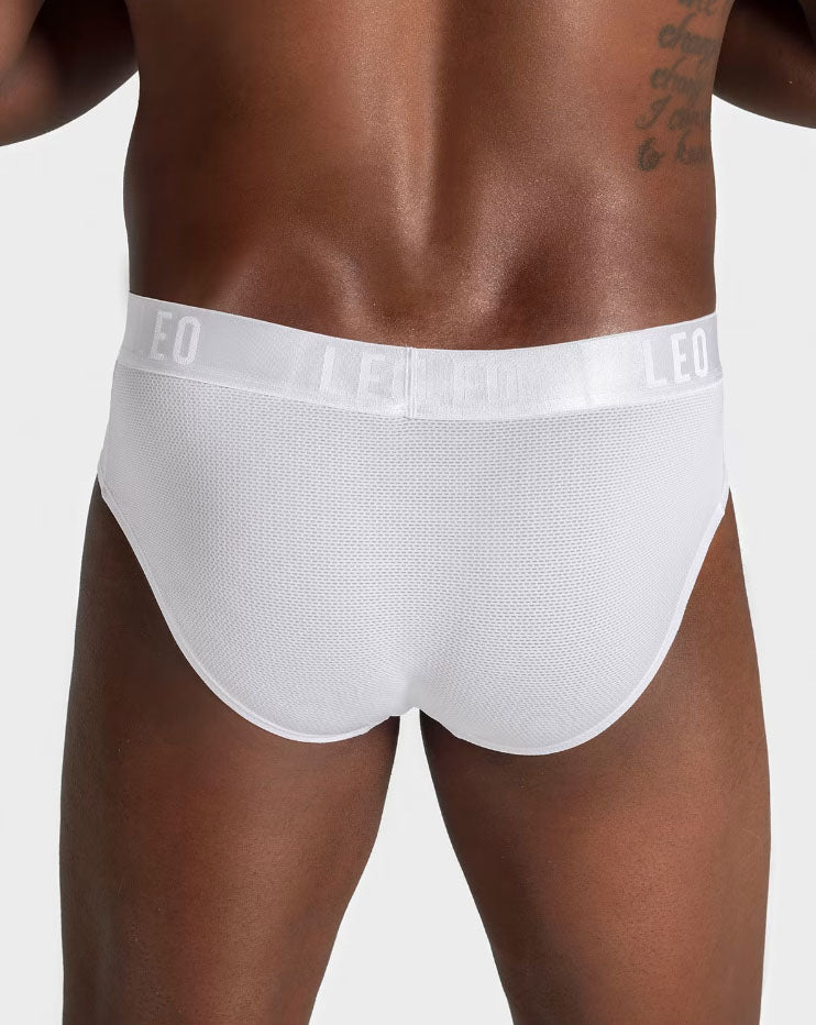 Leonisa Leo Ultra-Light Brief with Ergonomic Pouch - White