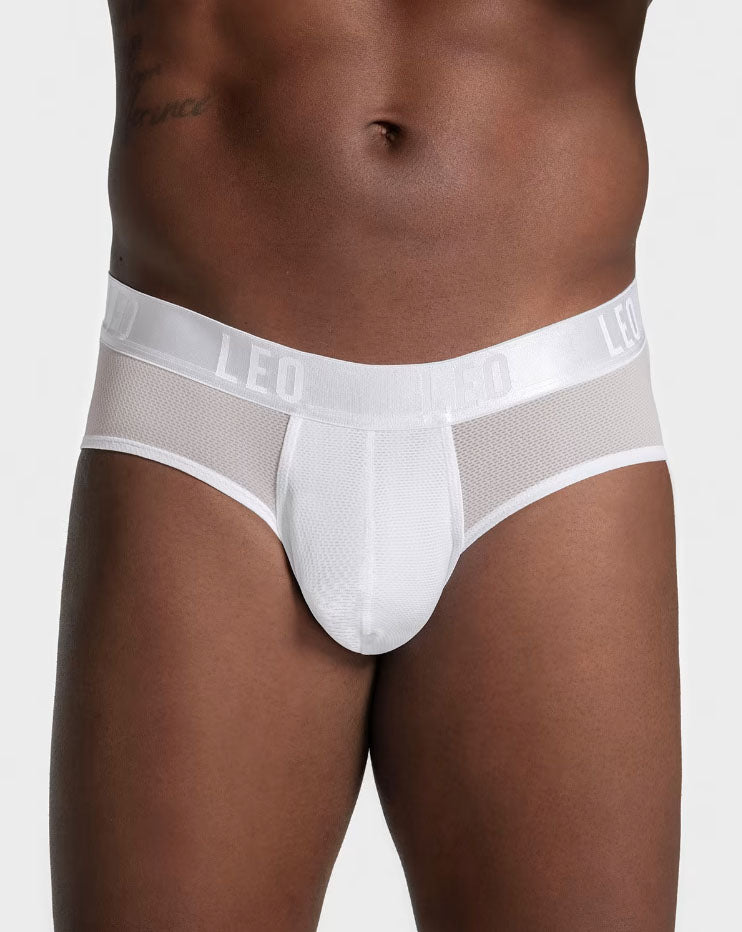 Leonisa Leo Ultra-Light Brief with Ergonomic Pouch - White