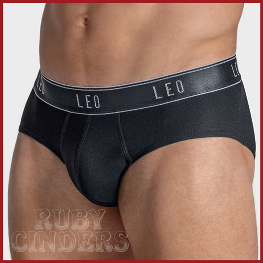 Leonisa Leo Ultra-Light Brief with Ergonomic Pouch - Black