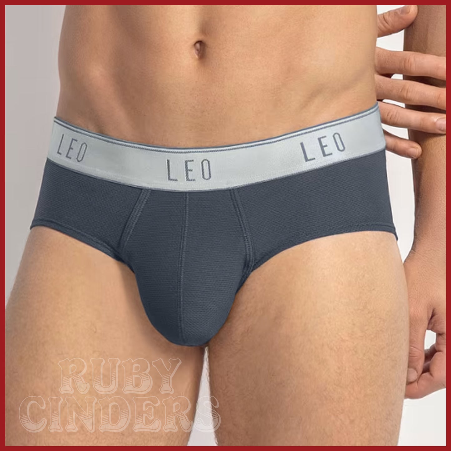 Leonisa Leo Ultra-Light Brief with Ergonomic Pouch - Dark Grey