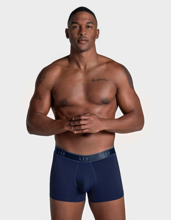 Leonisa Leo Microfiber Trunk with Ergonomic Pouch - Dark Blue