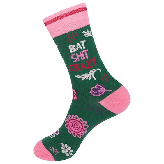 Funatic Bat Shit Crazy Socks - Unisex One Size