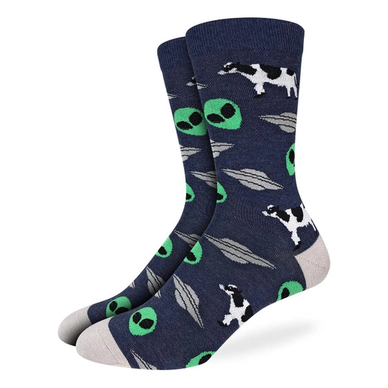Good Luck Sock Men's Socks Aliens And Cows