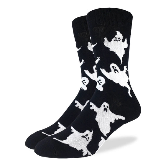 Good Luck Sock Men's Crew Socks - Ghosts