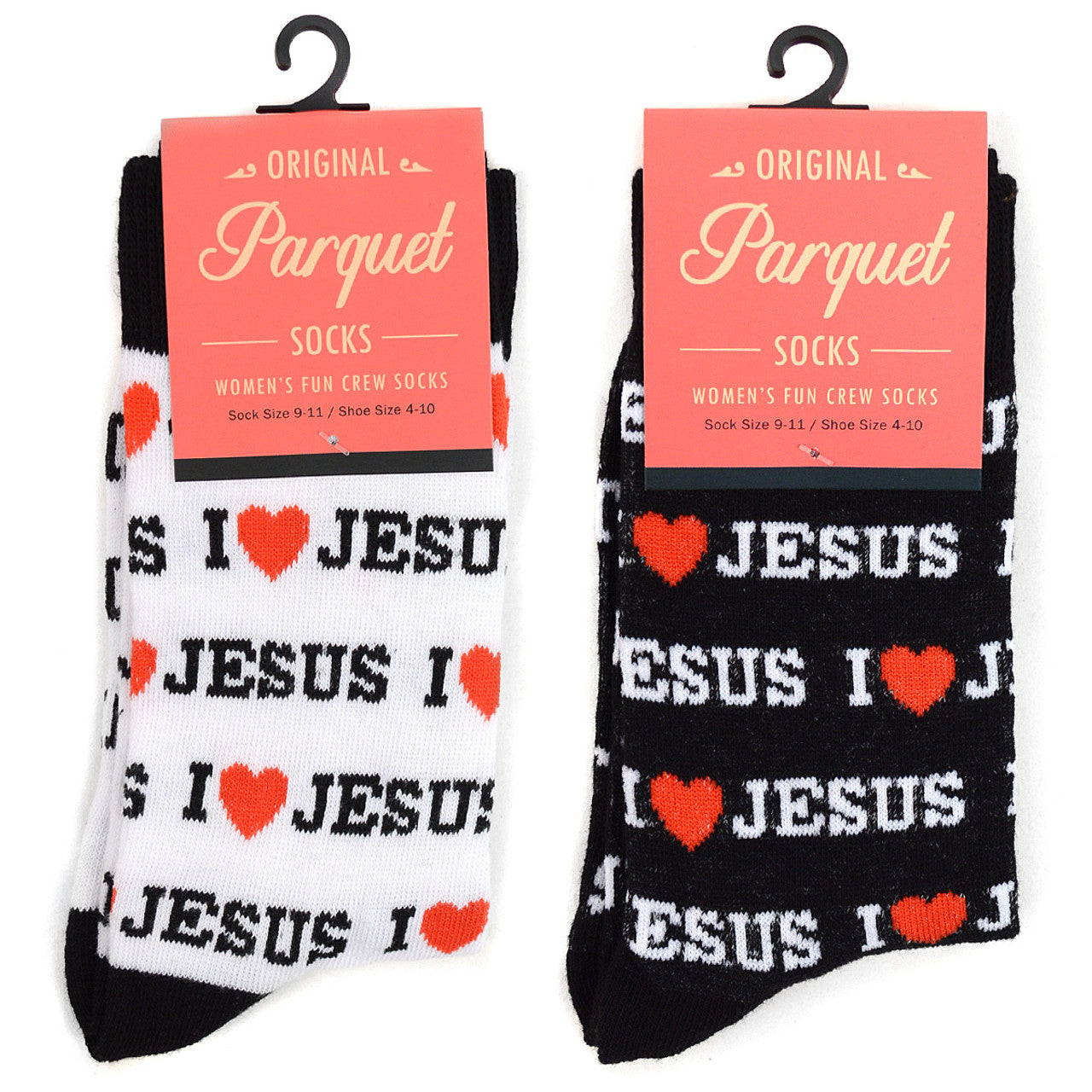Parquet Women's "I Love Jesus" Novelty Socks - Pick Your Color