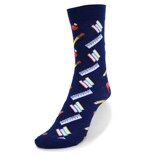 Parquet Women's School Supplies Novelty Socks - Blue