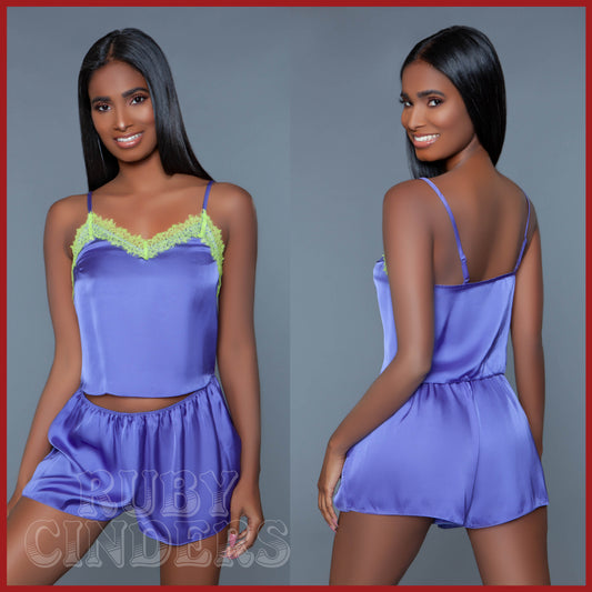 Be Wicked Callie Satin Cami Top & Shorts Set - Asst. Sizes Available - CLEARANCE