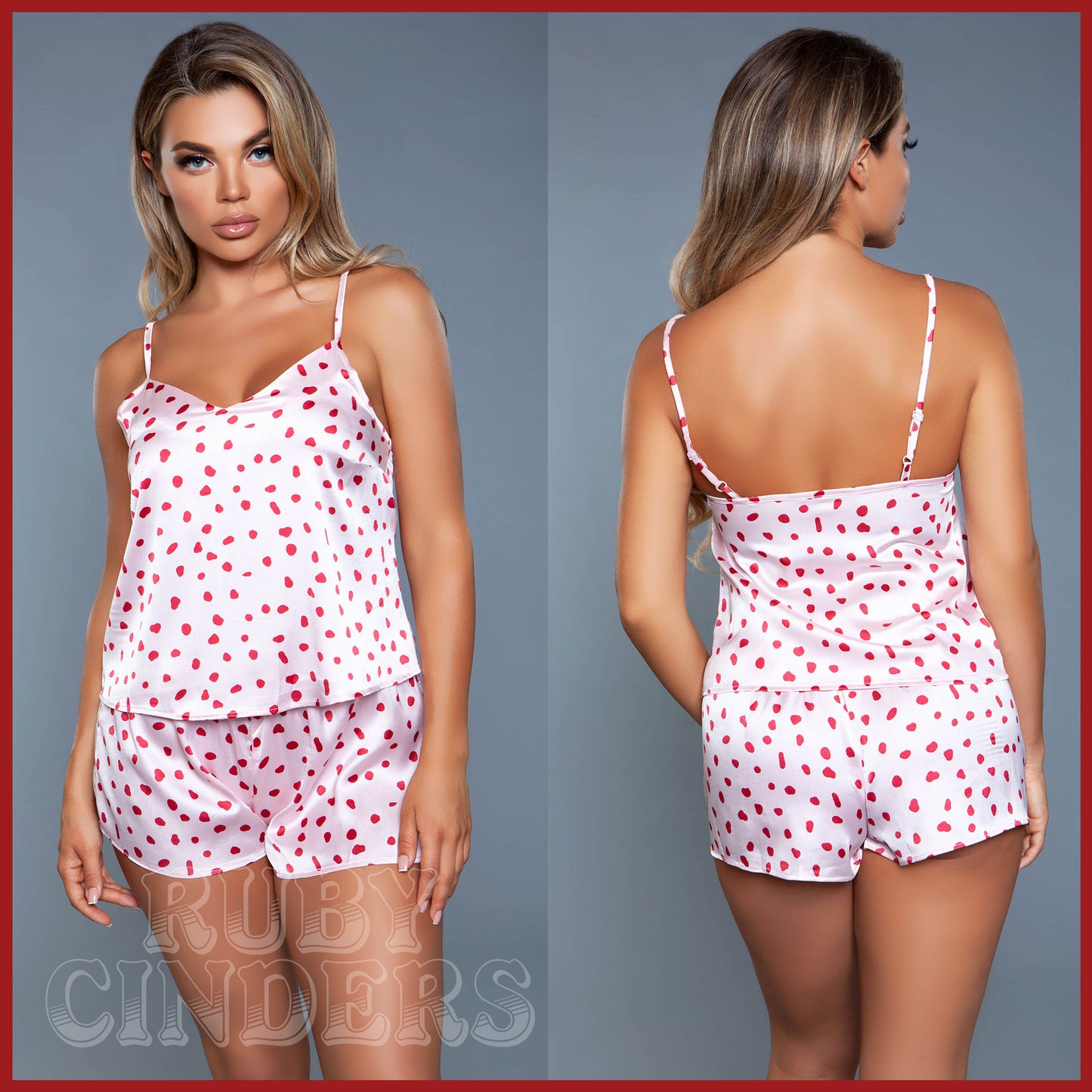 Be Wicked Blossom Pajama Set - Pink/Red - CLEARANCE