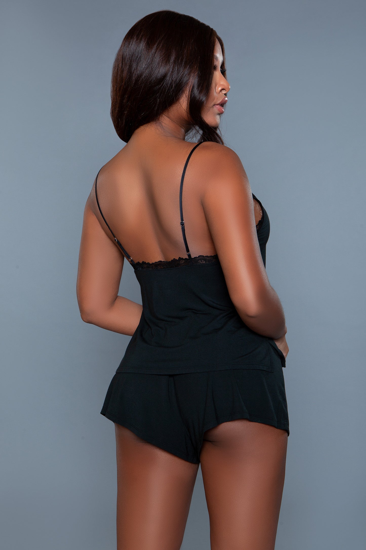 Be Wicked Emery Cami & Shorts Set - Black - CLEARANCE