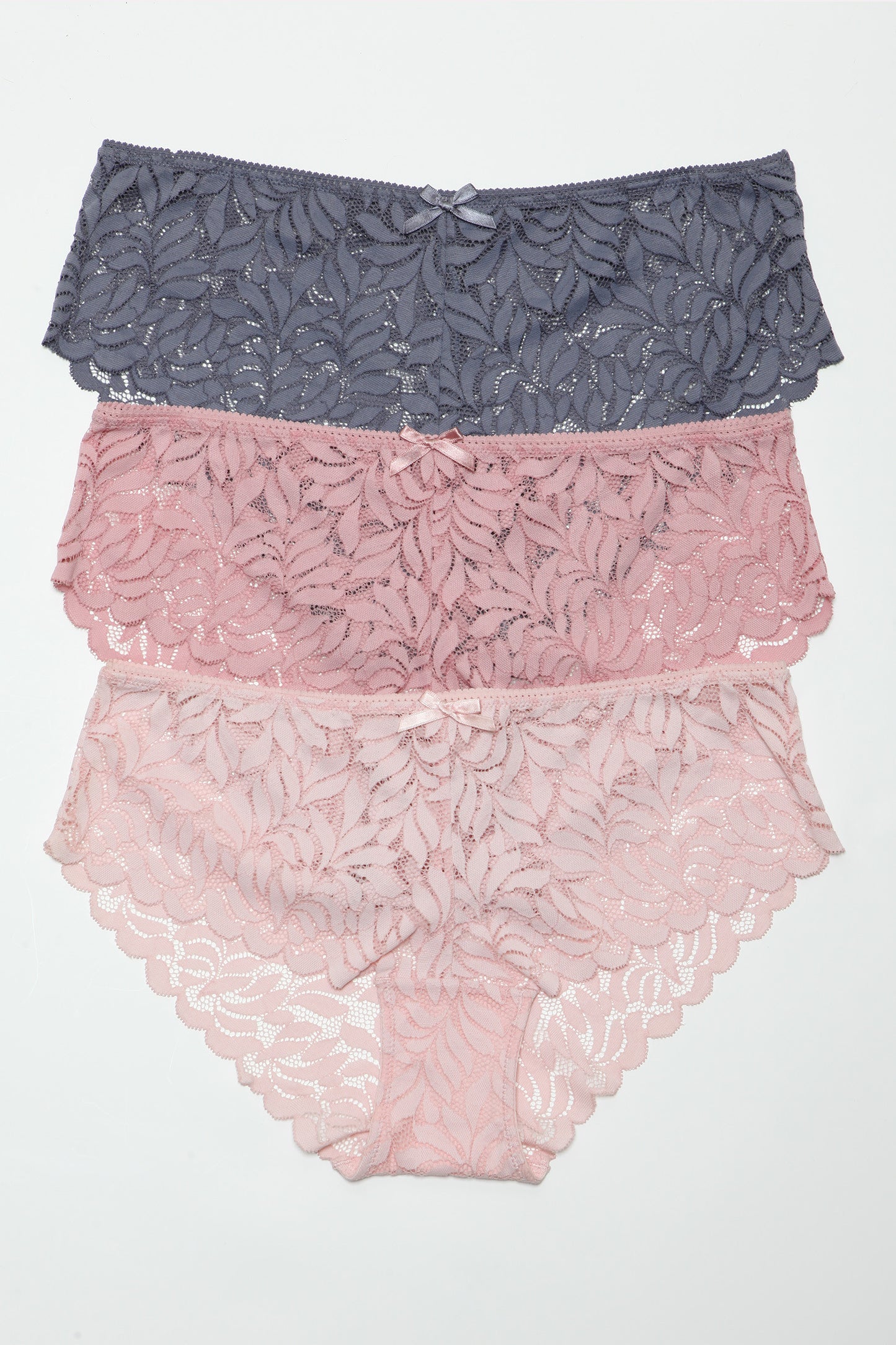 Be Wicked Livvy Hipster Panty 3-Pack - Pink, Peach, Grey Asst. Sizes Available