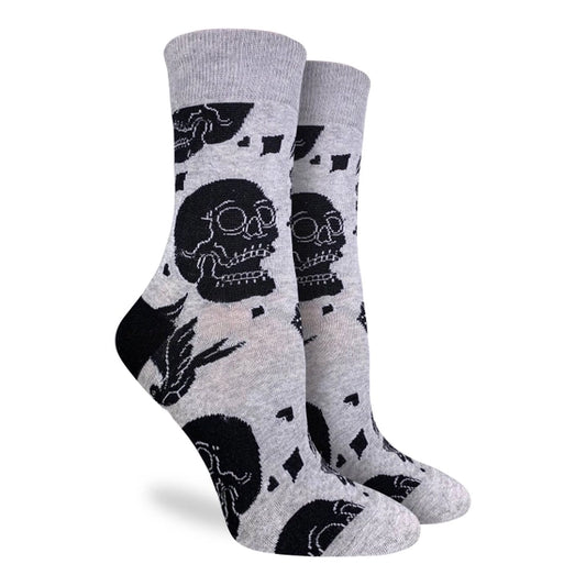 Good Luck Sock Women's Crew Socks - Skulls