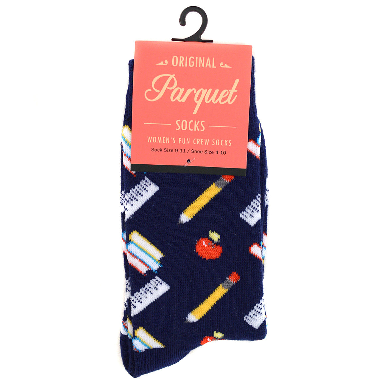 Parquet Women's School Supplies Novelty Socks - Blue