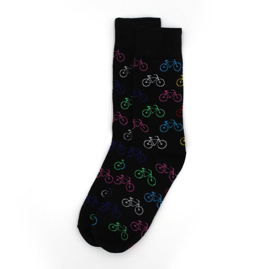 Parquet Men's Bicycle Novelty Socks - Black