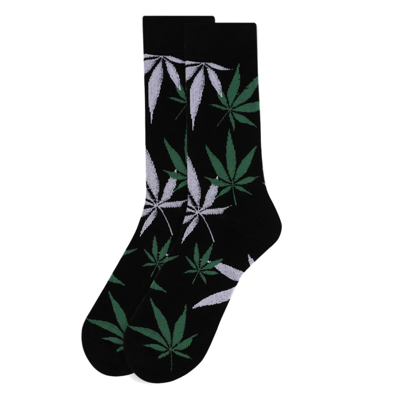 Parquet Weed Leaf Marijuana Novelty Crew Socks - Pick Your Colors