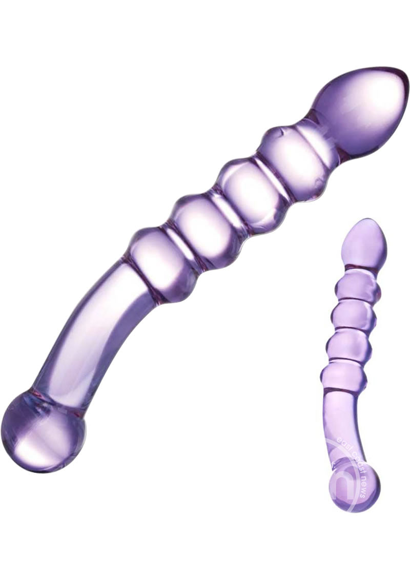 Glas 9" Purple Rain Ribbed Dildo - CLEARANCE