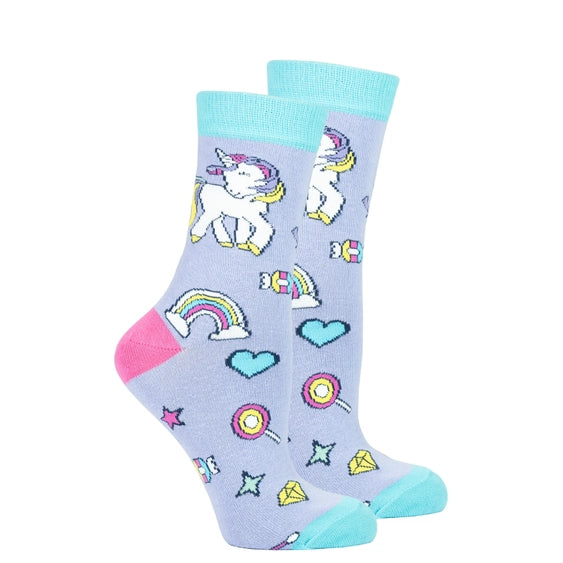Socks N Socks Women's Unicorn Crew Socks
