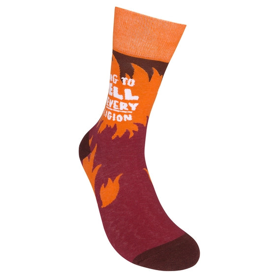 Funatic Going To Hell in Every Religion Socks - Unisex One Size