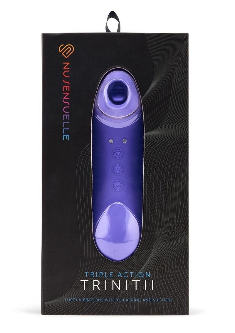 Nu Sensuelle Trinitii Triple Action Suction Flickering Tongue 18k - Pick Your Color