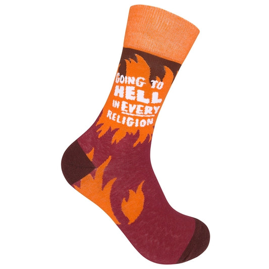 Funatic Going To Hell in Every Religion Socks - Unisex One Size