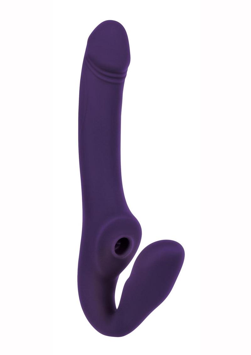 Evolved Novelties 2 Become 1 Strapless Strap On - Purple