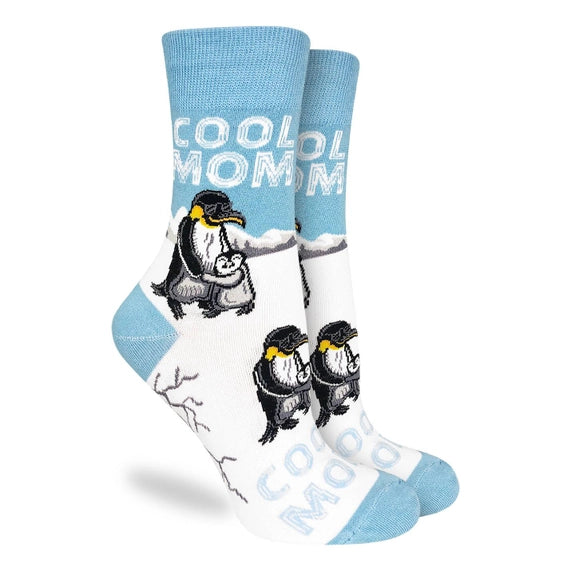 Good Luck Sock Women's Crew Socks - Cool Mom Penguin