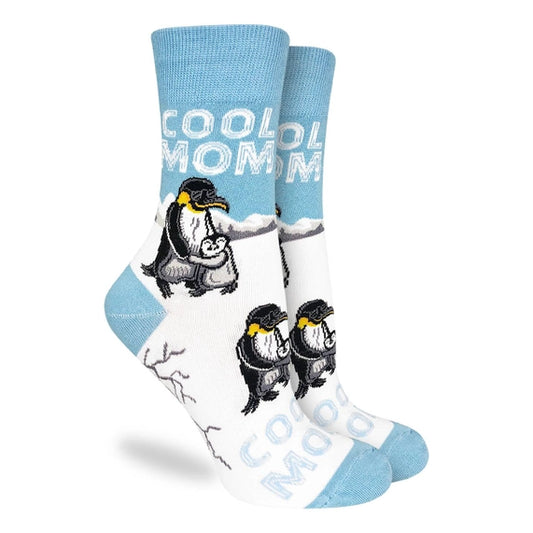 Good Luck Sock Women's Crew Socks - Cool Mom Penguin