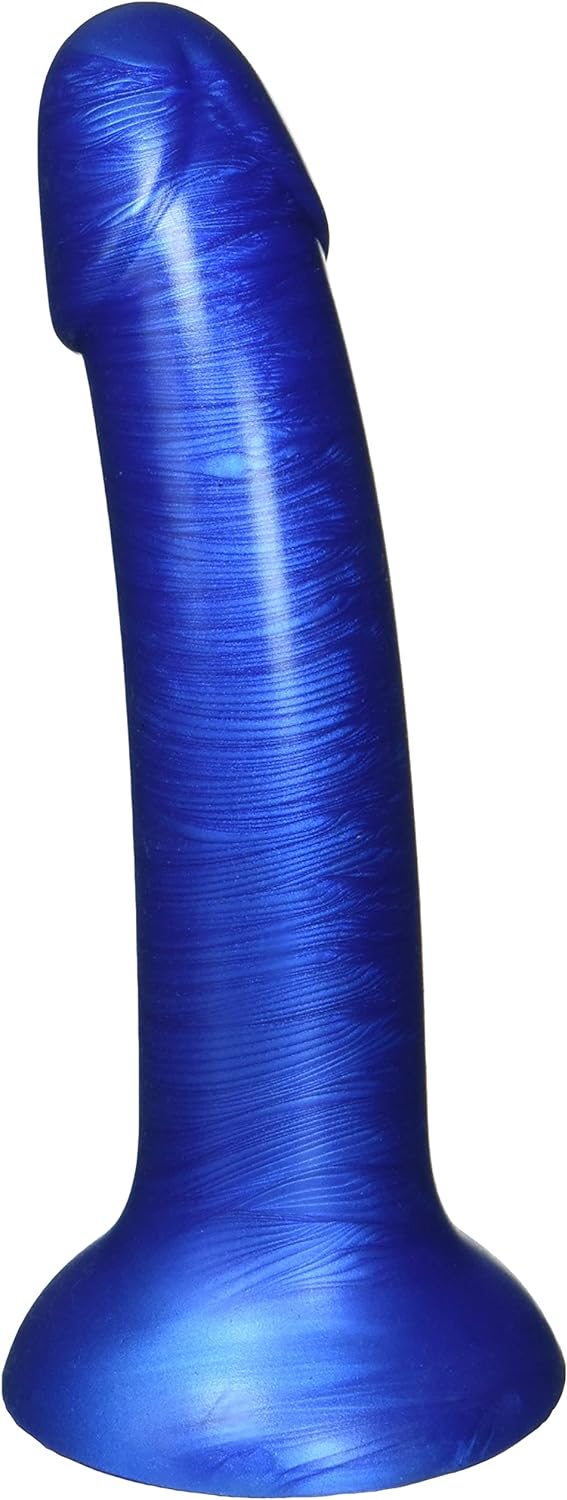 XR Brands Strap U G-Tastic Metallic Silicone Dildo 7in - Pick Your Color