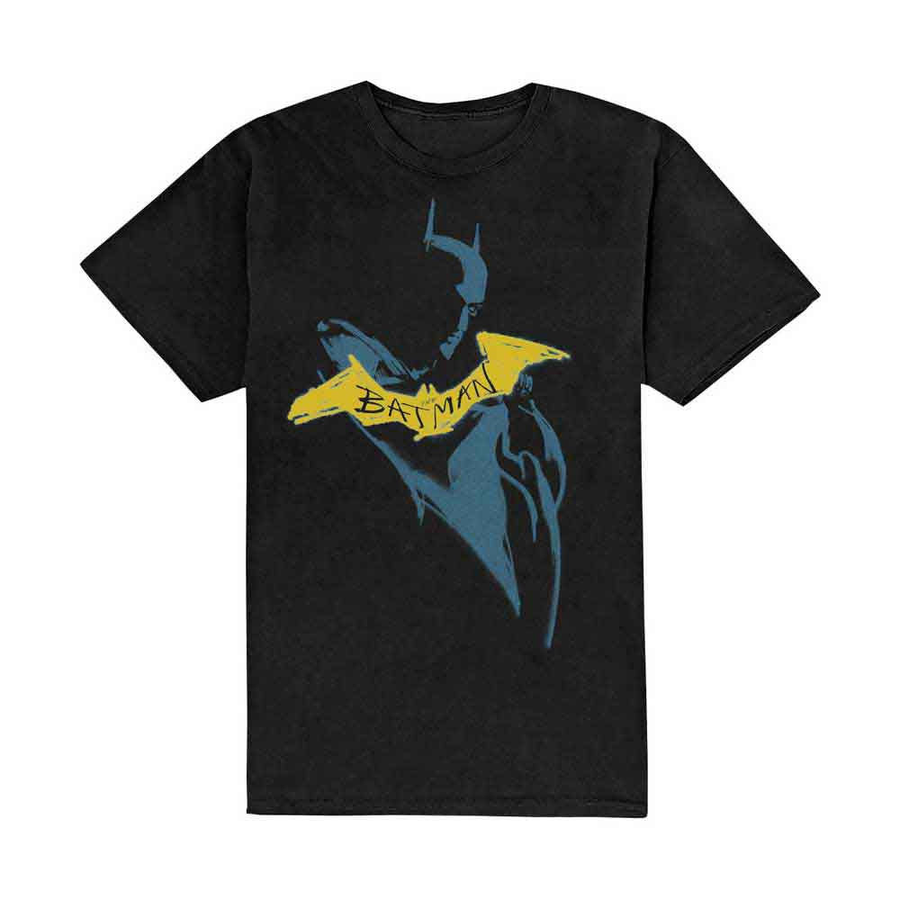 The Batman Yellow & Blue Sketch T-Shirt - Asst. Sizes
