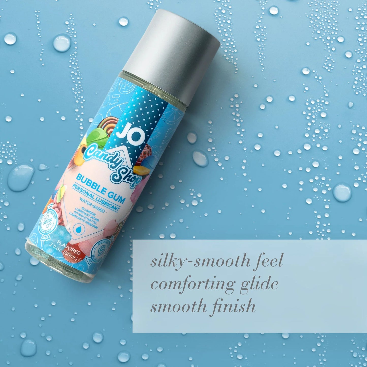 JO H2O Candy Shop Water-Based Flavored Lubricant Bubble Gum 2floz