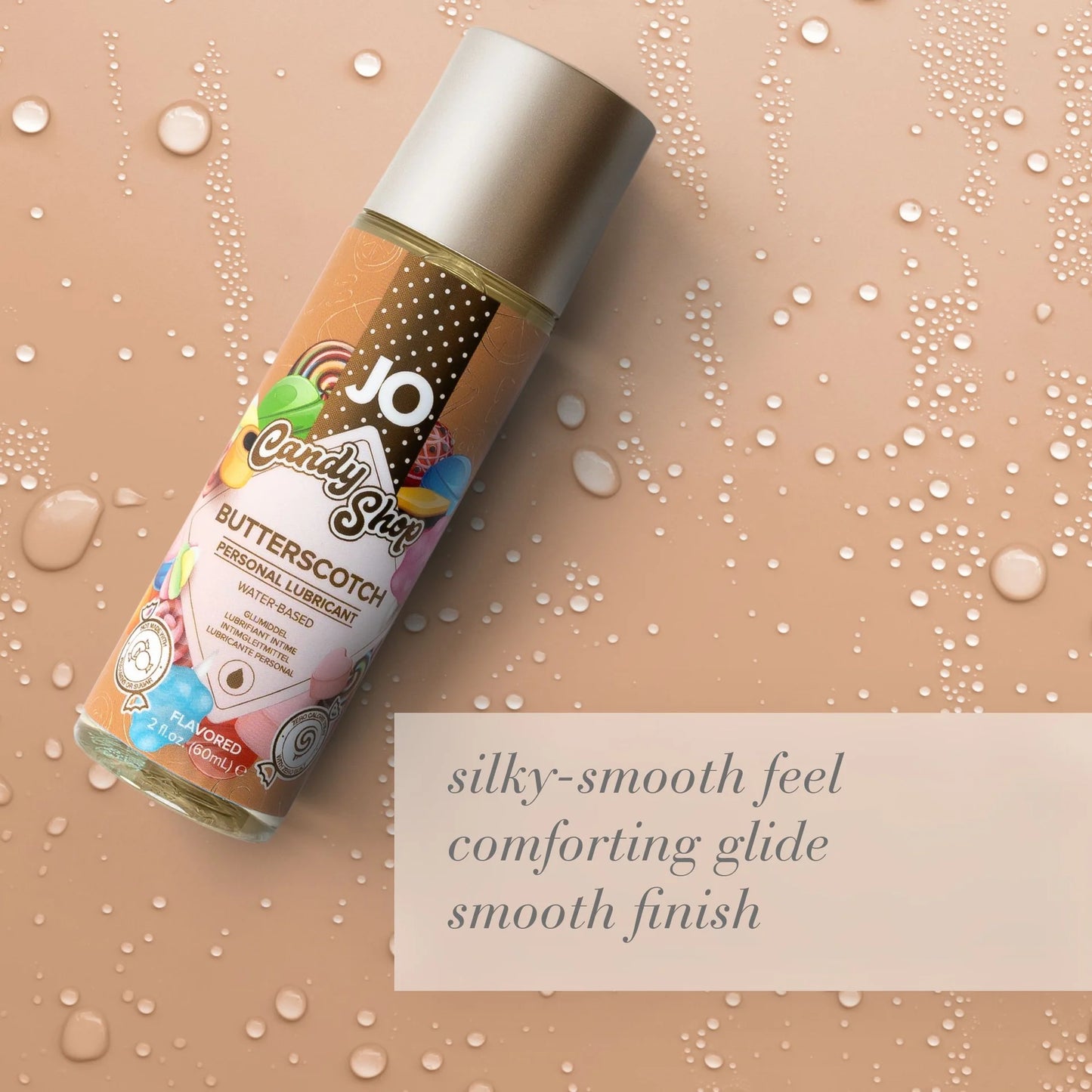 JO H2O Candy Shop Water-Based Flavored Lubricant Butterscotch 2floz