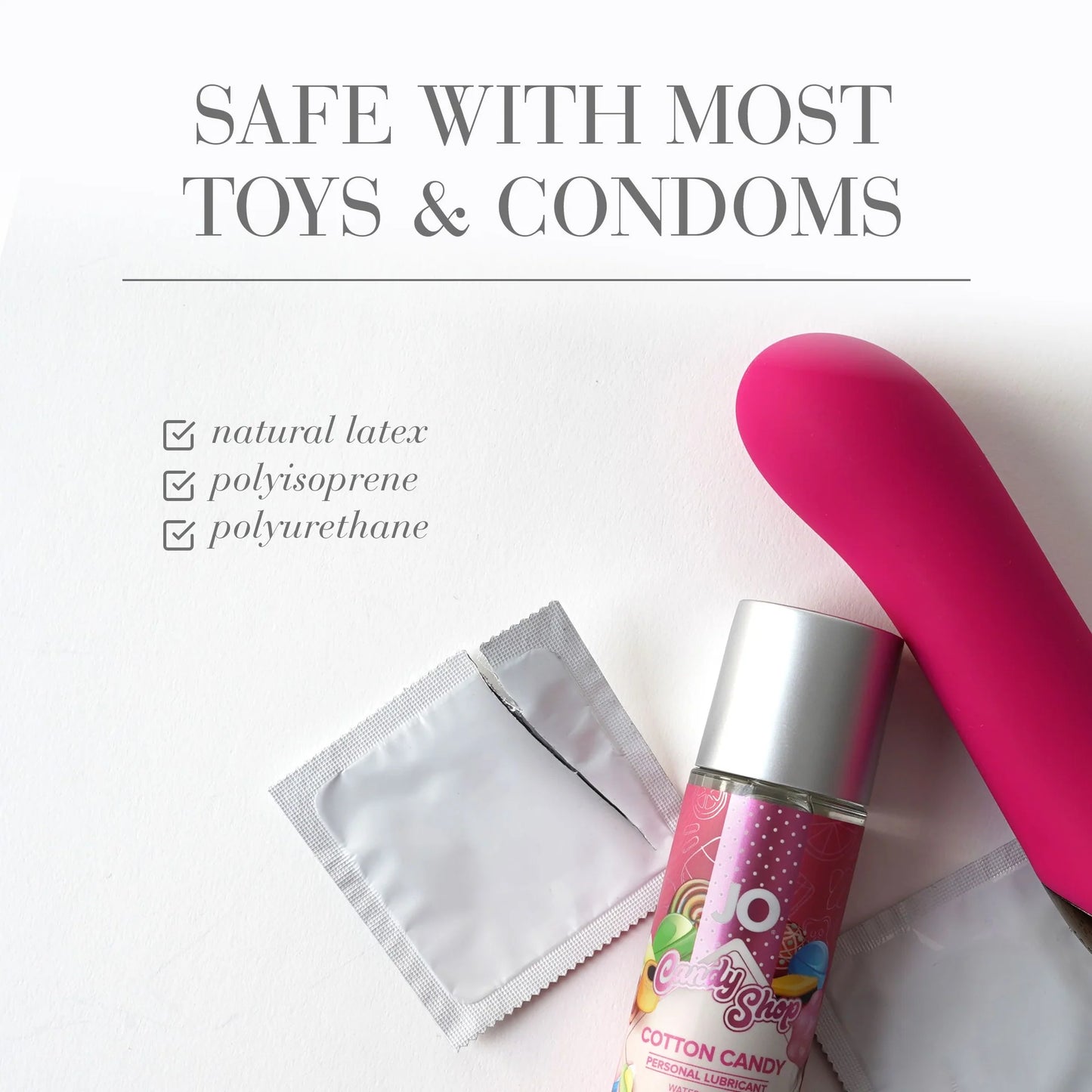 JO H2O Candy Shop Water-Based Flavored Lubricant Cotton Candy 2floz