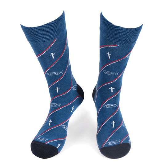 Parquet Men's Jesus Fish Novelty Socks