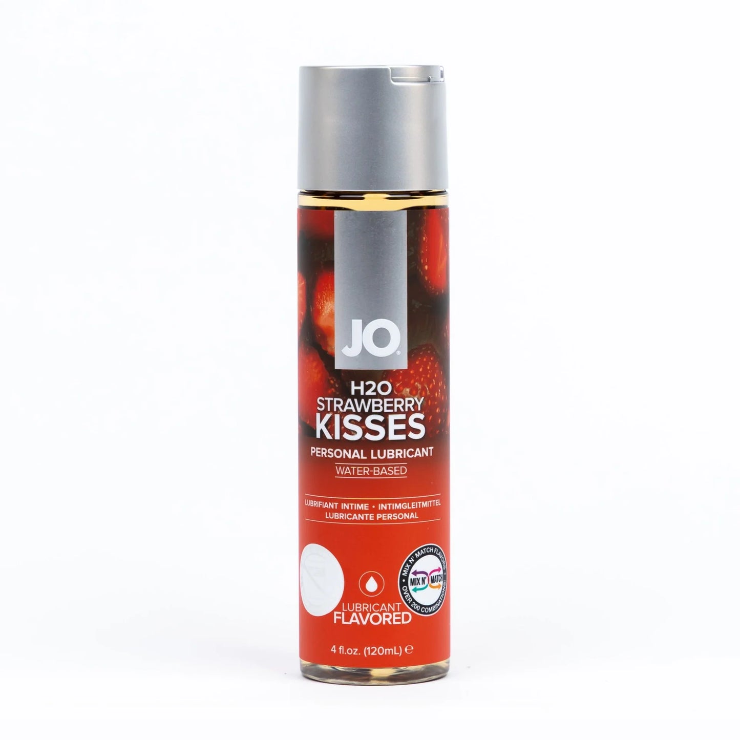 JO H2O Flavored Water-Based Lubricant Strawberry Kisses - Asst. Sizes Available