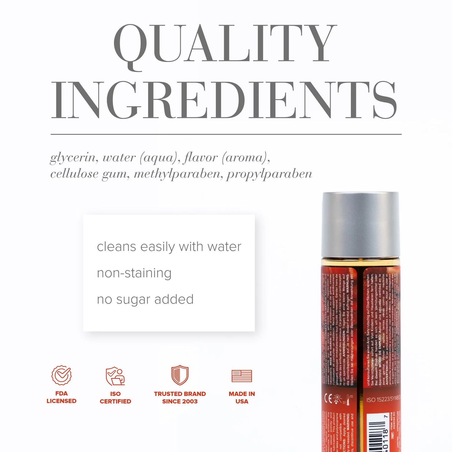 JO H2O Flavored Water-Based Lubricant Strawberry Kisses - Asst. Sizes Available