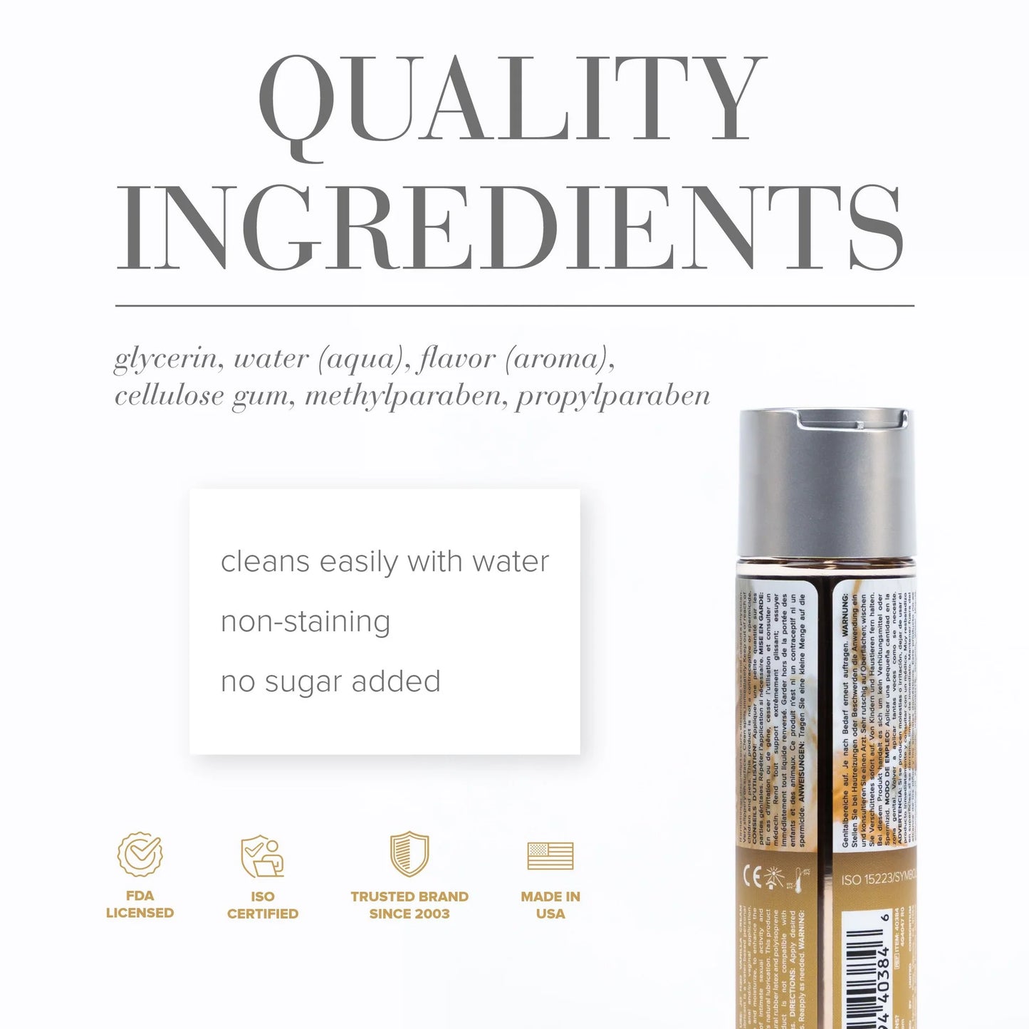 JO H2O Flavored Water-Based Lubricant Vanilla Cream - Asst. Sizes Available