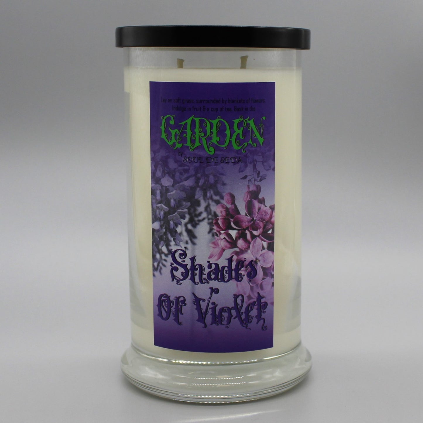 Soul De Seda Soy Candle 20oz Garden Shades of Violet