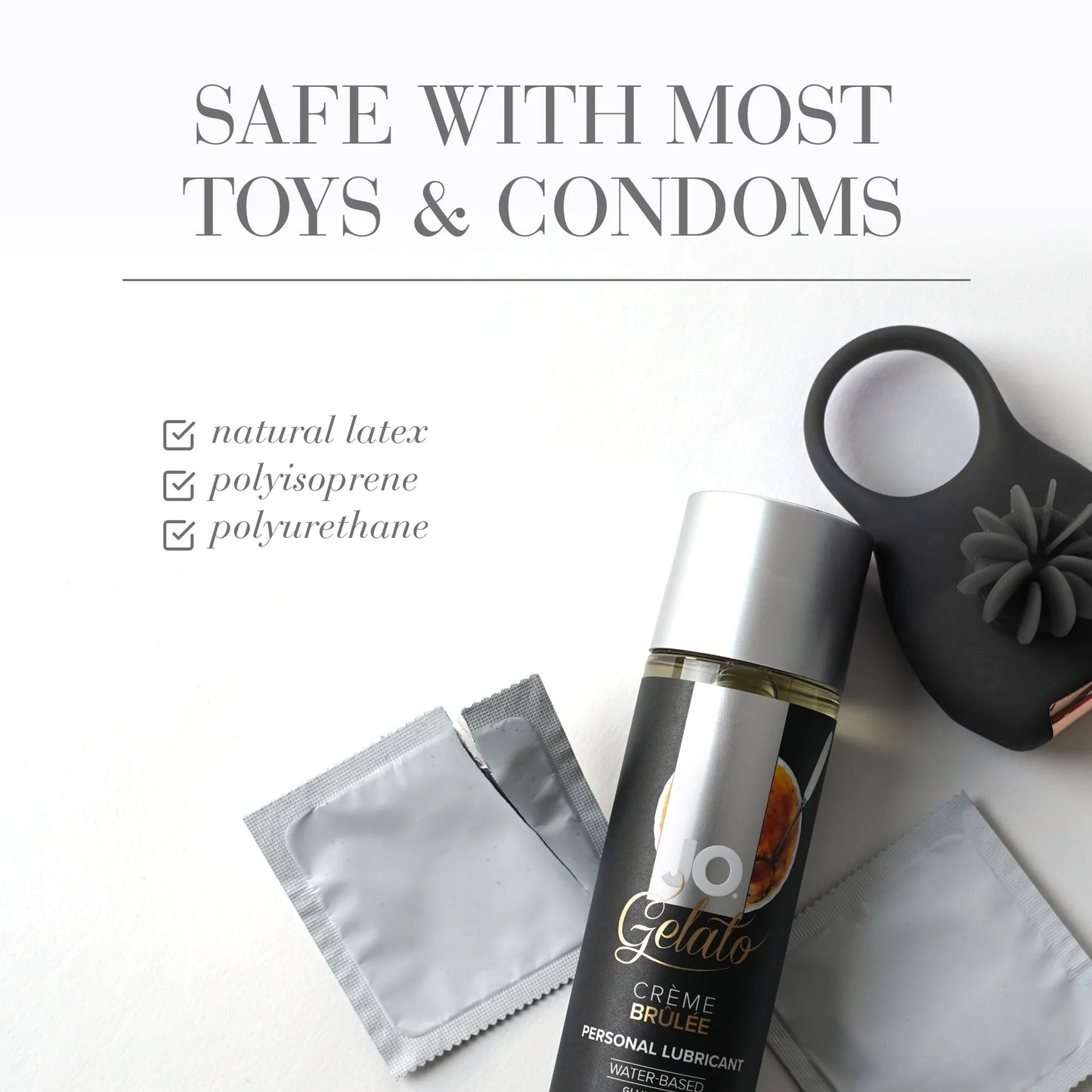 JO H2O GELATO Flavored Water-Based Lubricant Creme Brulee - Asst. Sizes Available