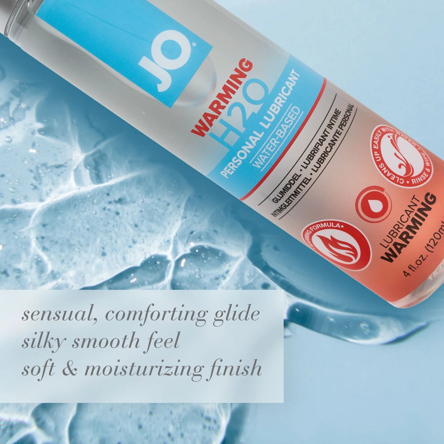 JO H2O Warming Water-Based Lubricant - Asst. Sizes Available