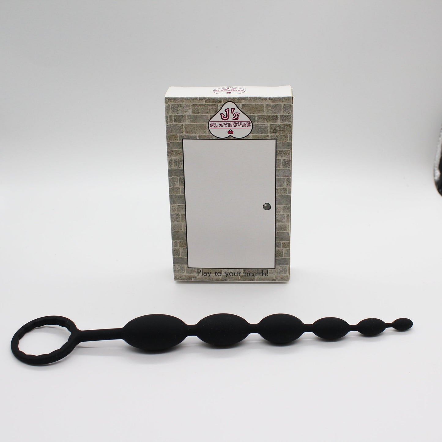 J's Playhouse® Maison Derriere Silicone Anal Beads - Black CLEARANCE
