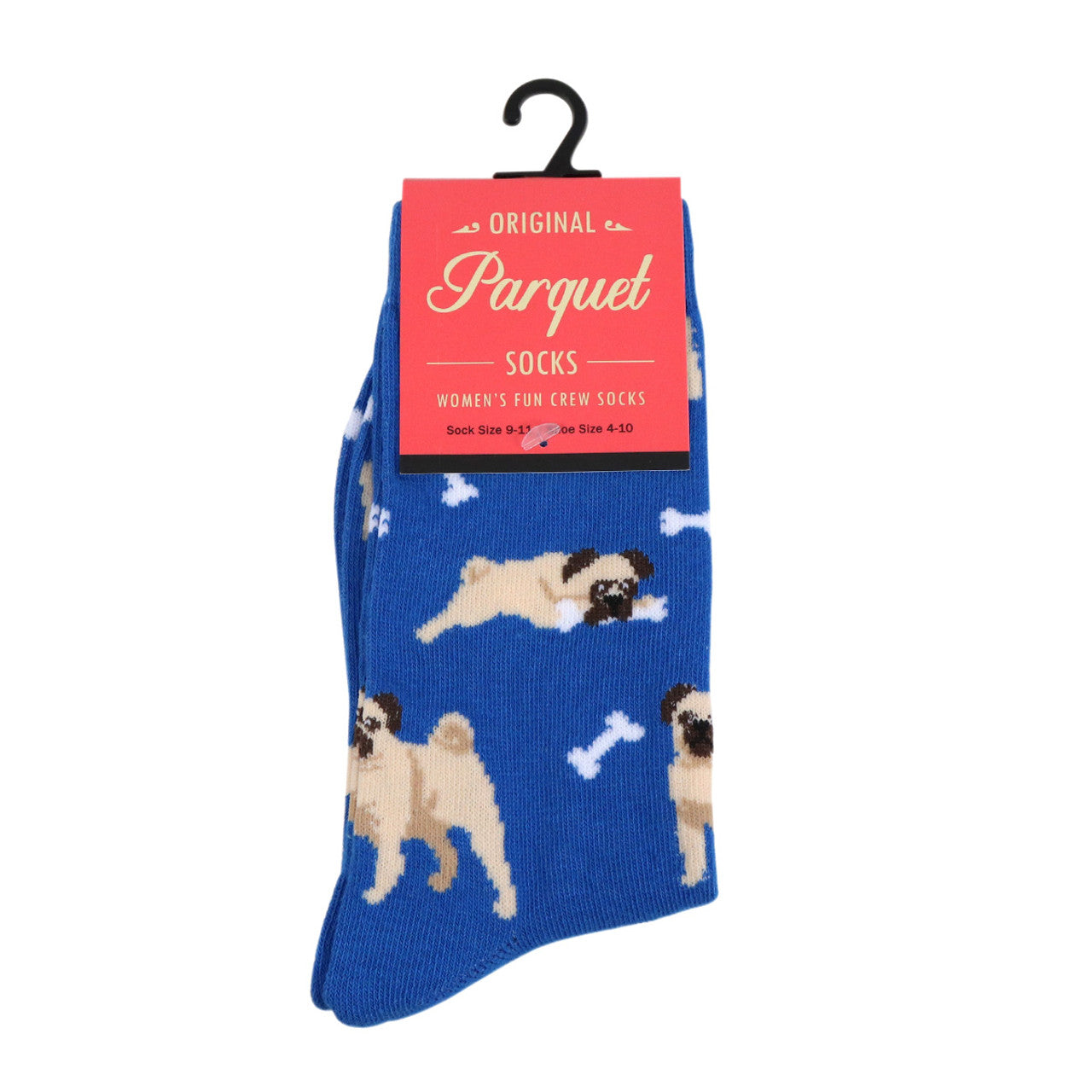 Parquet Women's Novelty Pug Dog Socks