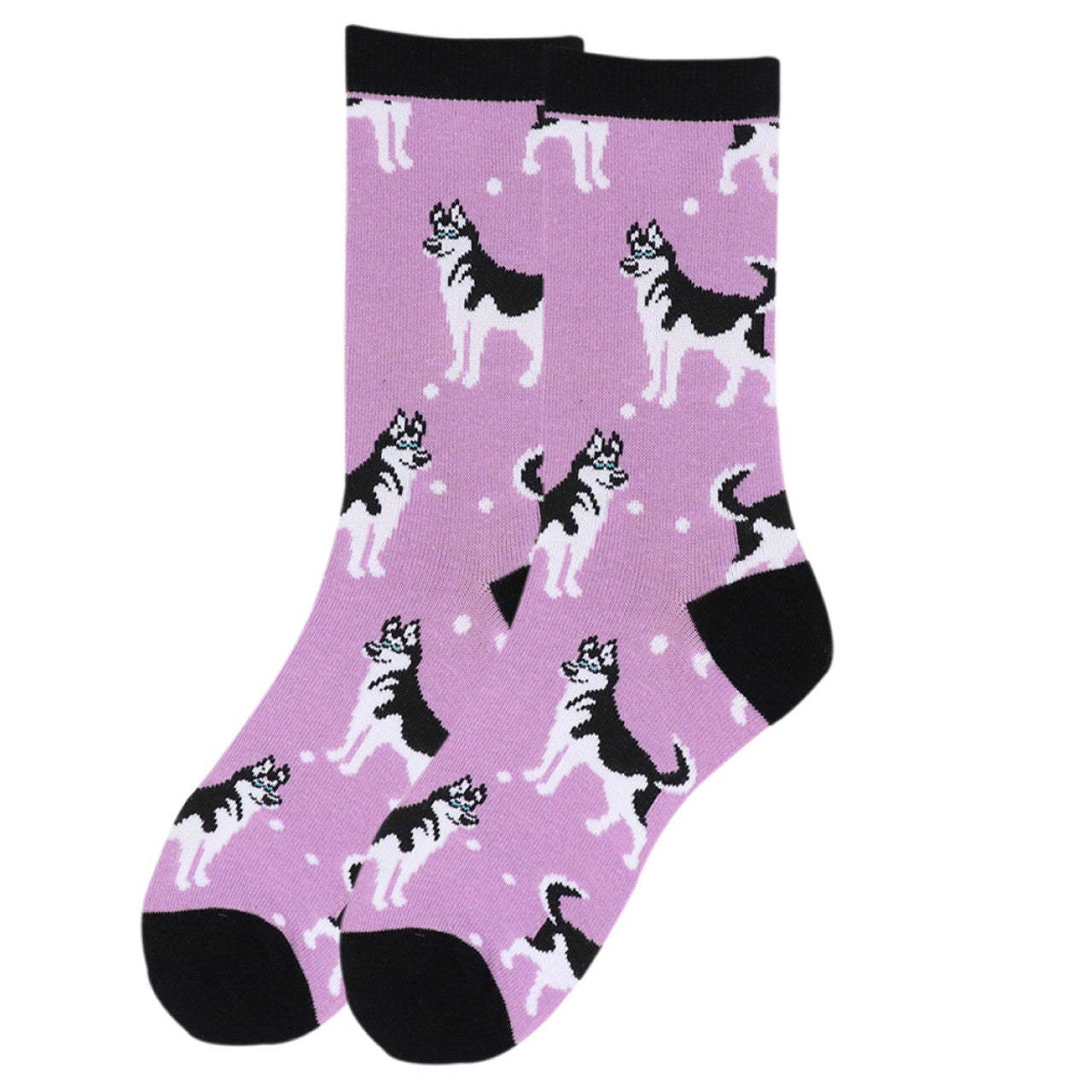 Parquet Women's Novelty Siberian Husky Dog Socks